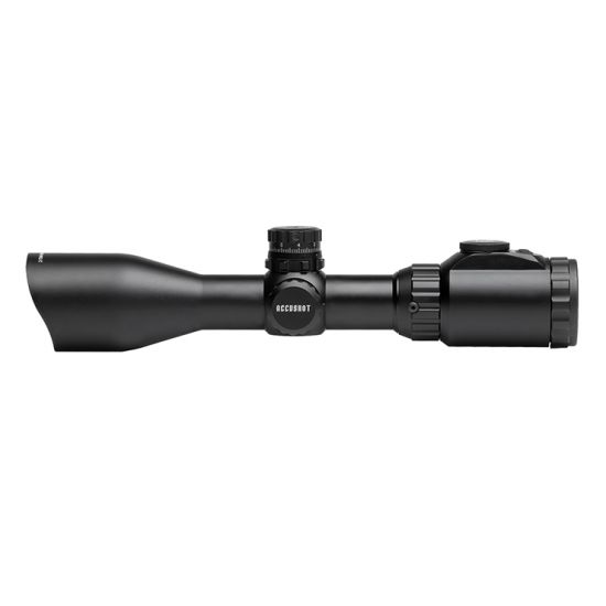 Mira Telescopica UTG 2-7x44 AO Accushot Scout SWAT EZ-TAP, Reticula  Iluminada Mil-Dot 1/4 MOA, Tubo 30mm, Anillos Weaver